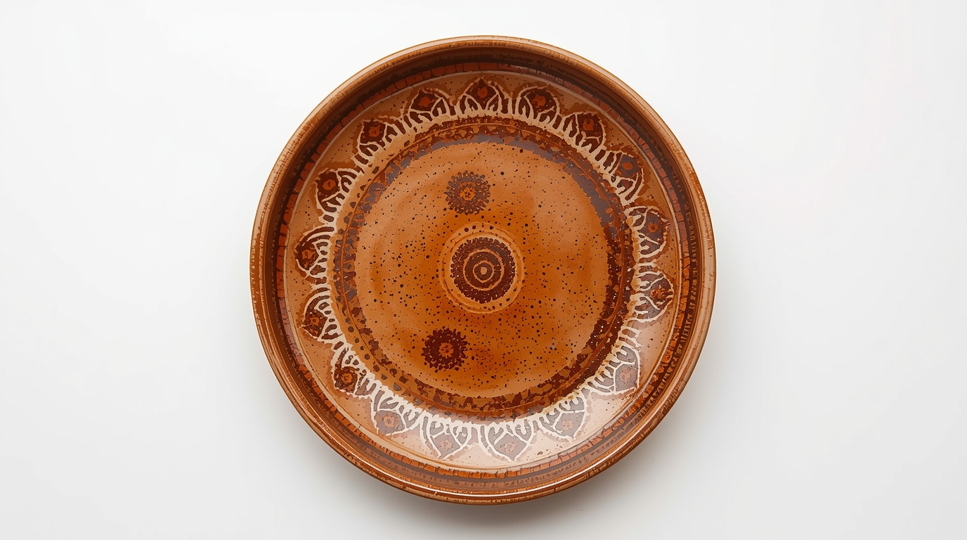 Käsintehty keraaminen lautanen